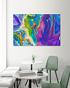 Obraz Miešanie farieb Fluid art 2034